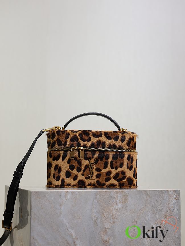 Okify YSL Gaby Vanity Bag In Pony Hair Leather Leopard 18x11x6.5cm - 1