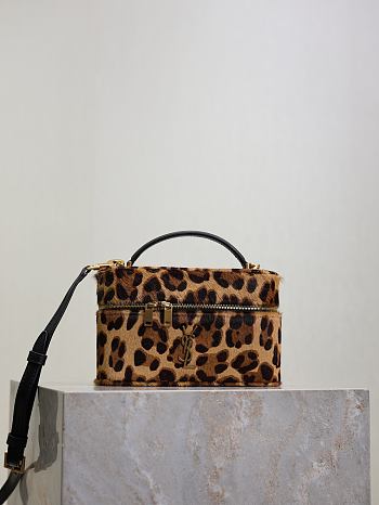 Okify YSL Gaby Vanity Bag In Pony Hair Leather Leopard 18x11x6.5cm