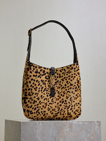 Okify YSL Le 5 À 7 Supple Small In Pony Hair Leather Leopard Bag 23x22x8.5cm