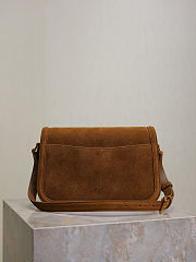 Okify YSL Small Solferino Bag In Brown Suede 24.5x15x8.5cm - 4