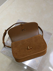 Okify YSL Small Solferino Bag In Brown Suede 24.5x15x8.5cm - 2