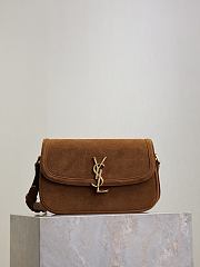 Okify YSL Small Solferino Bag In Brown Suede 24.5x15x8.5cm - 1