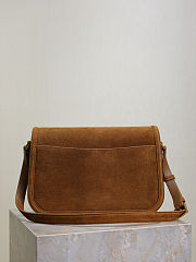 Okify YSL Medium Solferino Bag In Brown Suede 29x18x4.9cm - 5