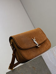 Okify YSL Medium Solferino Bag In Brown Suede 29x18x4.9cm - 3
