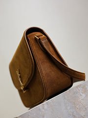 Okify YSL Medium Solferino Bag In Brown Suede 29x18x4.9cm - 4