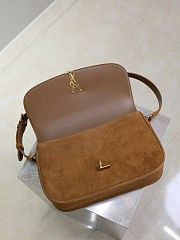Okify YSL Medium Solferino Bag In Brown Suede 29x18x4.9cm - 2