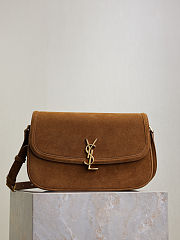 Okify YSL Medium Solferino Bag In Brown Suede 29x18x4.9cm - 1