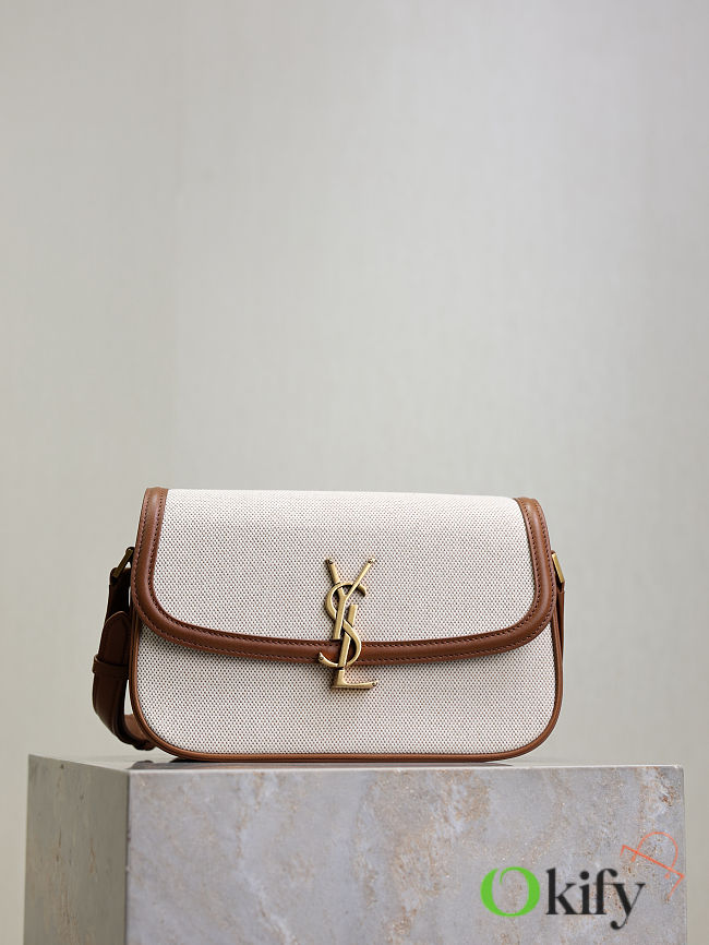 Okify YSL Small Solferino Bag In White And Brown 24.5x15x8.5cm - 1
