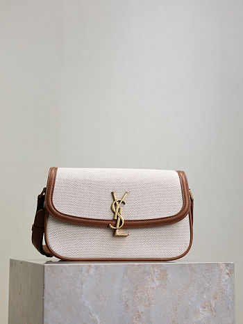 Okify YSL Small Solferino Bag In White And Brown 24.5x15x8.5cm
