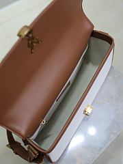 Okify YSL Medium Solferino Bag In White And Brown 29x18x4.9cm - 6