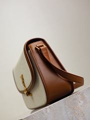 Okify YSL Medium Solferino Bag In White And Brown 29x18x4.9cm - 5