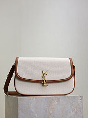 Okify YSL Medium Solferino Bag In White And Brown 29x18x4.9cm - 1