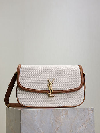 Okify YSL Medium Solferino Bag In White And Brown 29x18x4.9cm