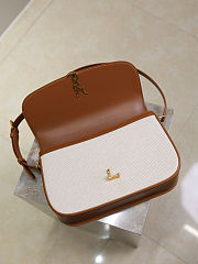 Okify YSL Medium Solferino Bag In White And Brown 29x18x4.9cm - 2