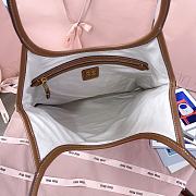 Okify MiuMiu Ivy Canvas And Leather Bag In Stripe Blue 35x40cm - 6