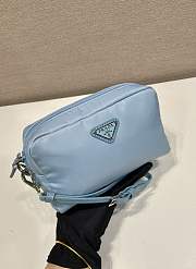 Okify Prada Small Re Nylon Pouch In Blue 17x11x5.5cm - 5