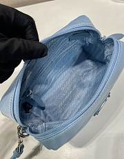 Okify Prada Small Re Nylon Pouch In Blue 17x11x5.5cm - 4