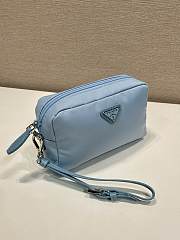 Okify Prada Small Re Nylon Pouch In Blue 17x11x5.5cm - 3