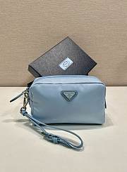 Okify Prada Small Re Nylon Pouch In Blue 17x11x5.5cm - 1