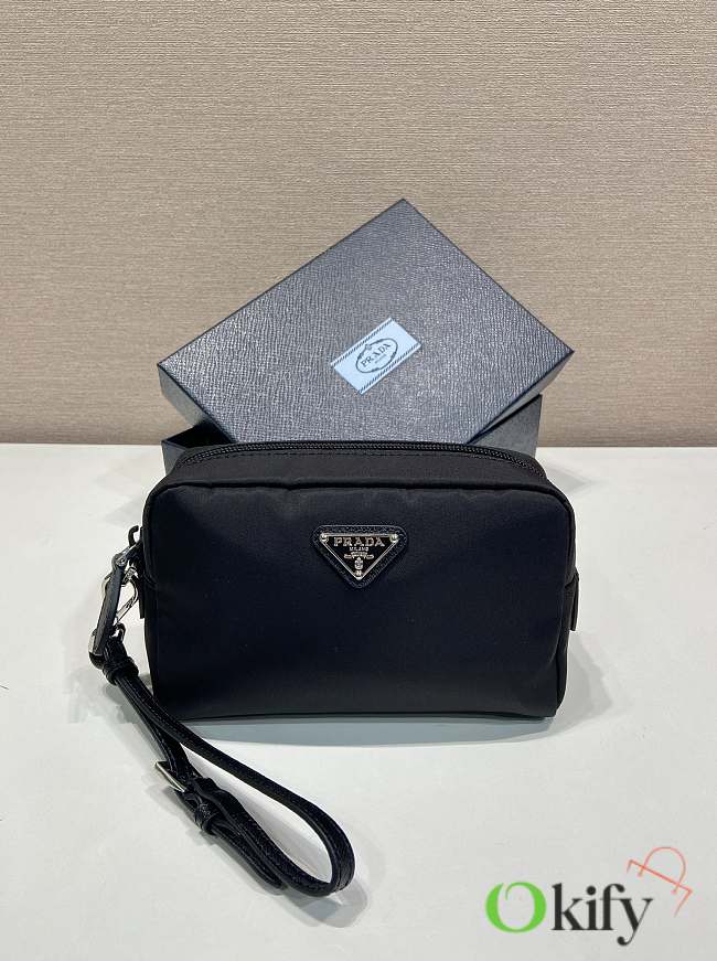 Okify Prada Small Re Nylon Pouch In Black 17x11x5.5cm - 1