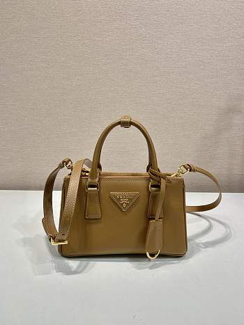 Okify Prada Mini Galleria Saffiano Leather Bag In Brown 21x12.5x8.5cm