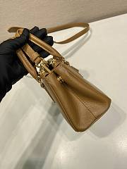 Okify Prada Mini Galleria Saffiano Leather Bag In Brown 21x12.5x8.5cm - 3