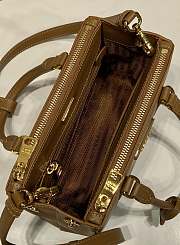 Okify Prada Mini Galleria Saffiano Leather Bag In Brown 21x12.5x8.5cm - 2