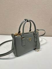 Okify Prada Mini Galleria Saffiano Leather Bag In Gray 21x12.5x8.5cm - 4
