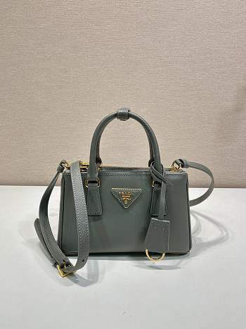 Okify Prada Mini Galleria Saffiano Leather Bag In Gray 21x12.5x8.5cm