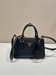 Okify Prada Mini Galleria Saffiano Leather Bag In Black 21x12.5x8.5cm - 1