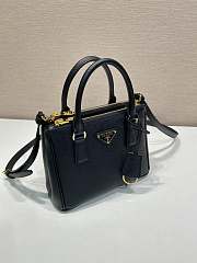 Okify Prada Mini Galleria Saffiano Leather Bag In Black 20x15x9.5cm - 6