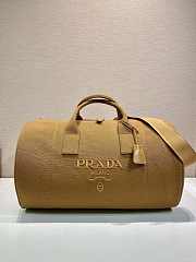 Okify Prada Canvas Duffle Bag In Brown Tabacco 53x32x32cm  - 1