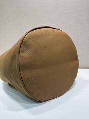 Okify Prada Linen Blend Drawstring Duffel Bag In Brown 55x34x34cm - 3