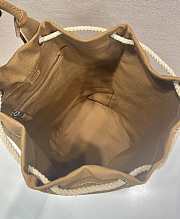 Okify Prada Linen Blend Drawstring Duffel Bag In Brown 55x34x34cm - 2