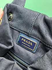 Okify Prada Linen Blend Drawstring Duffel Bag In Blue 55x34x34cm - 4