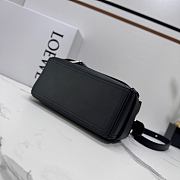 Okify Loewe Small Puzzle Biker Bag In Black Shiny Calfskin 24x10.5x16.5cm - 4