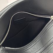 Okify Loewe Small Puzzle Biker Bag In Black Shiny Calfskin 24x10.5x16.5cm - 2
