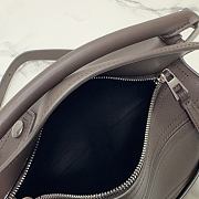 Okify Loewe Small Puzzle Biker Bag In Brown Shiny Calfskin 24x10.5x16.5cm - 3