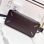 Okify Loewe Large Puzzle Biker Bag In Brown Shiny Calfskin 33x14.7x21.5cm - 4