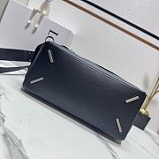 Okify Loewe Large Puzzle Biker Bag In Black Shiny Calfskin 33x14.7x21.5cm - 2