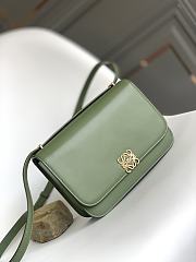 Okify Loewe Goya Bag In Green Silk Calfskin 22.5x16.5x6.5cm - 1