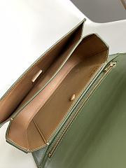Okify Loewe Goya Bag In Green Silk Calfskin 22.5x16.5x6.5cm - 4