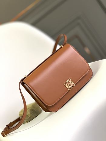 Okify Loewe Goya Bag In Brown Silk Calfskin 22.5x16.5x6.5cm