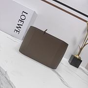 Okify Loewe Compact Hammock Bag In Gray Calfskin 20x19x14cm - 4