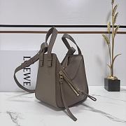 Okify Loewe Compact Hammock Bag In Gray Calfskin 20x19x14cm - 2