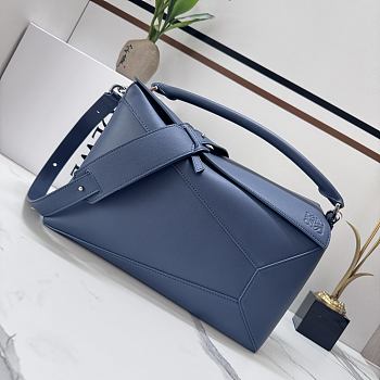 Okify Loewe Large Puzzle Edge Bag In Dark Blue 33x14.7x21.5cm