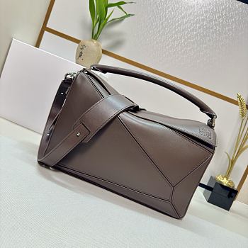 Okify Loewe Large Puzzle Edge Bag In Dark Brown 33x14.7x21.5cm