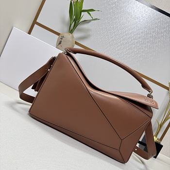 Okify Loewe Large Puzzle Edge Bag In Brown 33x14.7x21.5cm