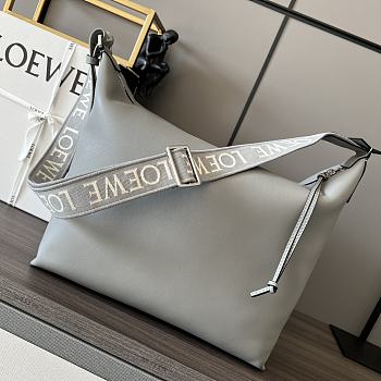 Okify Loewe Cubi Crossbody Bag In Light Gray 44x30x18cm