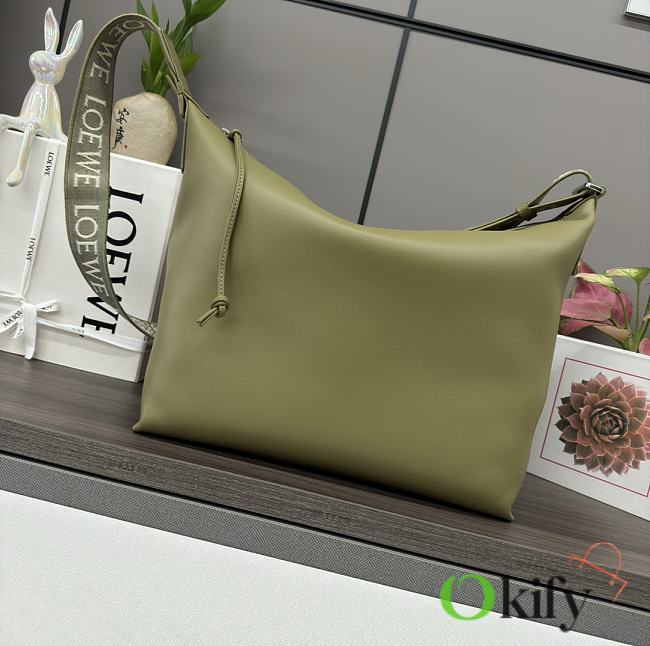 Okify Loewe Cubi Crossbody Bag In Green 44x30x18cm - 1